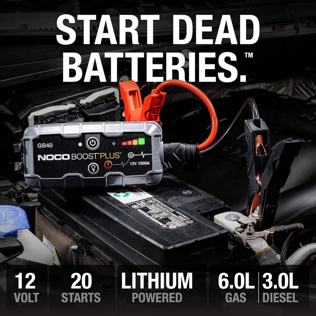 NOCO GB40 in action – Jump-starting a car with 6.0L gas or 3.0L diesel engine capability